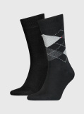Black 2-Pack TH Men Check Socks  Men