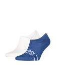 Blue 2-Pack Logo Stripe Footie Socks  Men