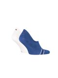 Blue 2-Pack Logo Stripe Footie Socks  Men