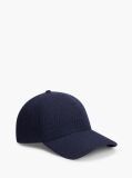 Blue Check Wool Blend Baseball Cap  Men