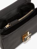 Negru Geanta Crossbody Cu Clapeta Si Monograma Th  Femei