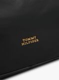 Black Soft Leather Logo Plaque Tote Bag  Women