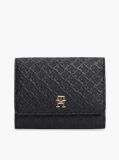 Negru Hilfiger Icon Portofel Triplu Cu Logo In Relief  Femei