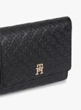 Negru Hilfiger Icon Portofel Triplu Cu Logo In Relief  Femei