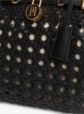 Black The American Icon Braided Leather Tote Bag  Women