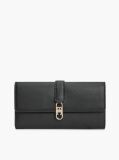 Negru Portofel Flap Cu Monograma TH  Femei