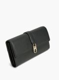Negru Portofel Flap Cu Monograma TH  Femei