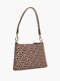 Beige TH Monogram Jacquard Shoulder Bag  Women