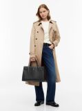 Negru Geanta Satchel Crossbody Cu Logo Repetat Si Monograma TH  Femei