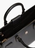 Negru Geanta Satchel Crossbody Cu Logo Repetat Si Monograma TH  Femei