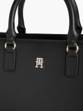 Negru Geanta Satchel Crossbody Cu Logo Repetat Si Monograma TH  Femei