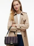Blue Global Stripe Crossbody Shoulder Bag  Women