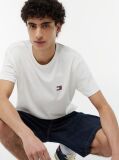 White Tommy Badge Crew Neck T-Shirt  Men