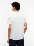 White Tommy Badge Crew Neck T-Shirt  Men