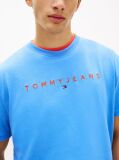 Blue Tricou Regular Cu Logo Brodat  Barbati