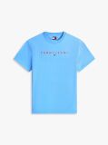 Blue Tricou Regular Cu Logo Brodat  Barbati
