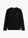 Black Tonal Tommy Badge Long Sleeve T-Shirt  Men