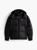 Negru Geaca Puffer Alaska Din Ripstop Hidrofuga  Barbati