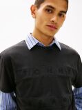 Negru T-Shirt Cu Maneca Scurta Croiala Regular Si Logo  Barbati