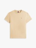 Beige Tommy Flag Crew Neck T-Shirt  Men