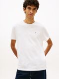 Alb Tricou Cu Guler Rotund Cu Steag Tommy  Barbati