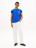 Blue Tricou Cu Logo Pe Spate  Barbati