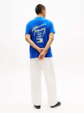 Blue Tricou Cu Logo Pe Spate  Barbati