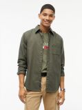 Verde Camasa Brushed Cu Croiala Regular  Barbati