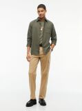 Verde Camasa Brushed Cu Croiala Regular  Barbati