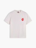 Alb T-Shirt Cu Logo Signature Pe Spate Si Croiala Lejera  Barbati