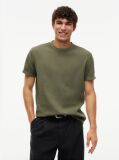 Green Washed Ottoman Waffle Knit T-Shirt  Men