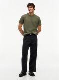 Green Washed Ottoman Waffle Knit T-Shirt  Men