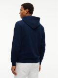 Blue Logo Sueded Terry Drawstring Hoody  Men