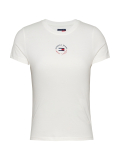 Bej Tricou Esential Cu Croiala Slim Si Logo  Femei
