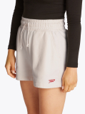 Alb Pantaloni Scurti Relaxate Din Material De Trening  Femei