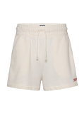 Alb Pantaloni Scurti Relaxate Din Material De Trening  Femei