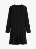 Negru Rochie Mini Fit & Flare Cu Maneci Lungi   Femei