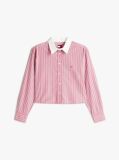 Multi Camasa Din Poplin Cropped Cu Croiala Lejera  Femei