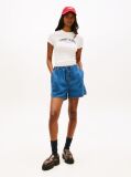Denim Chambray Pantaloni Scurti Largi  Femei