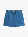 Denim Chambray Pantaloni Scurti Largi  Femei