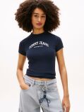 Blue Logo Slim Crew Neck T-Shirt  Women