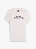 Bej Tricou Slim Cu Guler Rotund Si Logo  Femei