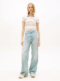 Denim Blugi Claire Cu Talie Inalta Si Picior Larg  Femei