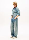 Denim Faded Denim Relaxed Trucker Jacket  Women