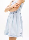 Denim Rochie Fara Maneci Din Denim Plisat Cu Detalii Cusute  Femei