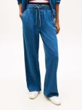 Denim Chambray Pantaloni Largi Din Denim Cu Snur  Femei
