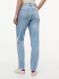 Denim Blugi Slim Cu Talie Medie Si Steag Brodat  Femei