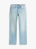 Denim Blugi Slim Cu Talie Medie Si Steag Brodat  Femei