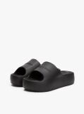 Negru Sandale Platform Tip Pool Cu Logo  Femei