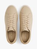 Beige Canvas Embossed Trainers  Men
